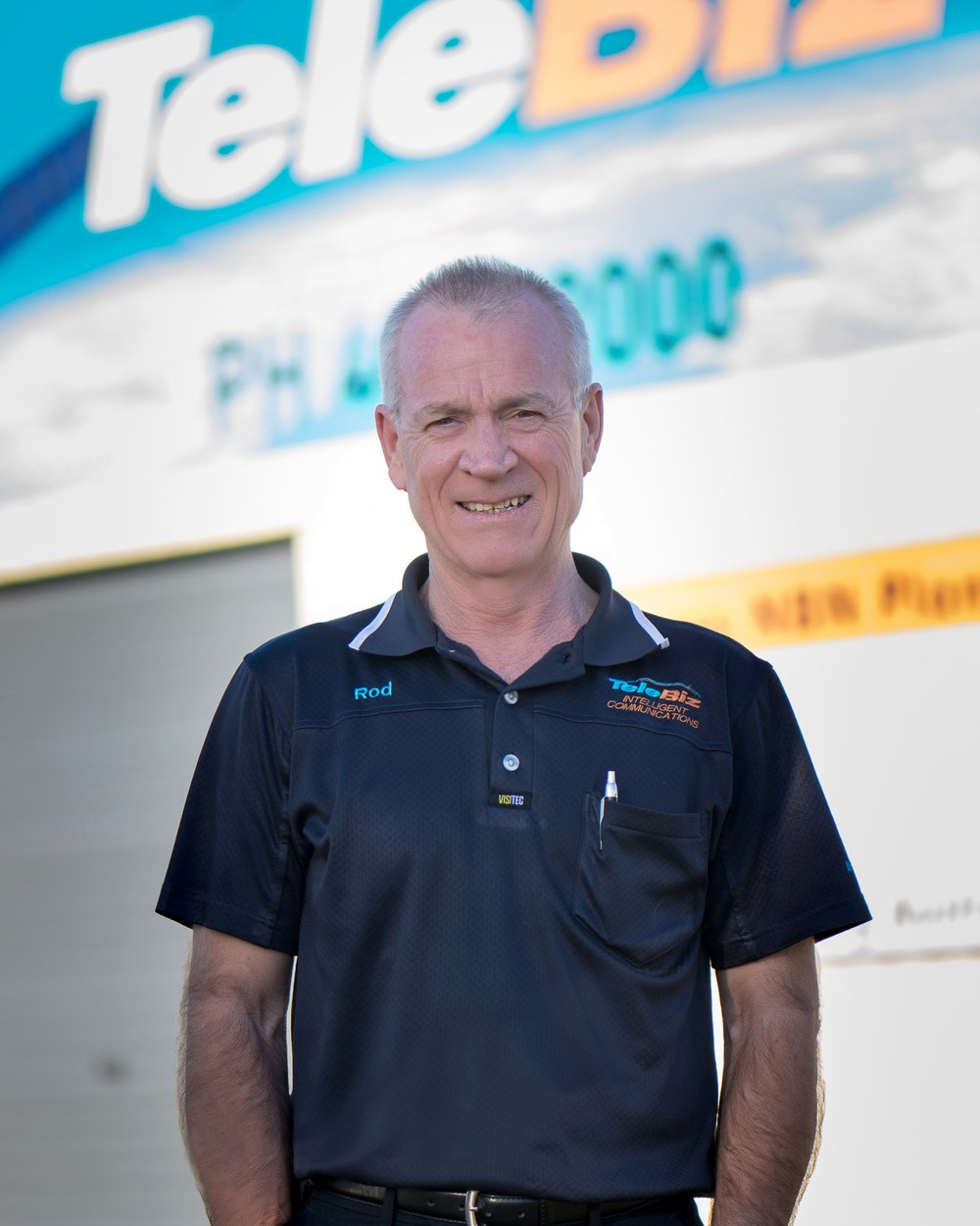 Rod Harris, Founder and CEO of TeleBiz, outside the TeleBiz office in Cairns